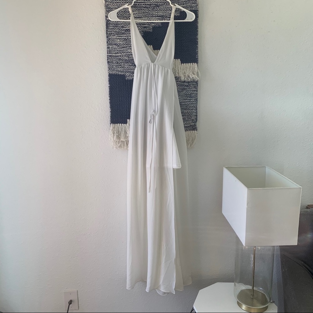 Low Cut Baby Doll Wrap Dress